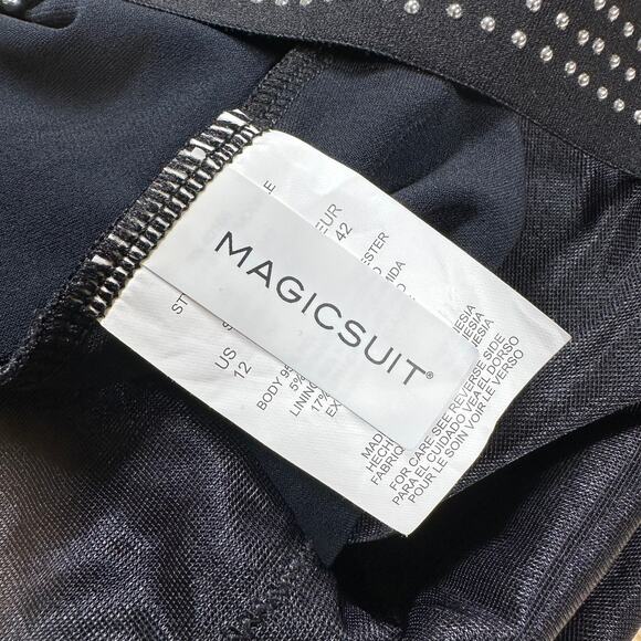 Magicsuit Star Studded Carly Tankini Top Black Women's Size 12 New Without Tag - Picture 4 of 7